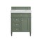 James Martin Vanities Brittany 30in Single Vanity, Smokey Celadon w/ 3 CM White Zeus Top 650-V30-SC-3WZ - alternate 3